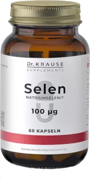 Dr. Krause Selen 100 µg – 60 vegane Kapseln, Natriumselenit, laborgeprüft, Premium Qualität