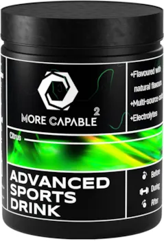 More Capable² Advanced Sports Drink Elektrolyte Sport Kohlenhydratkomplex, 4 Elektrolyte, Aminosäuren I Elektrolyt Pulver I Citrus