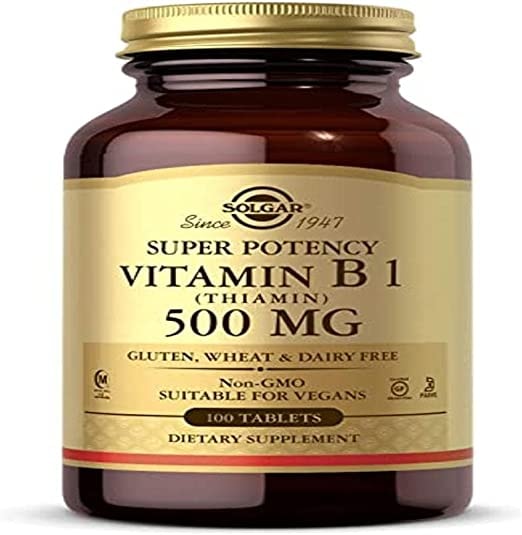 Solgar Vitamin B1 (Thiamin), 500mg, 100 Veg.Tabletten - Vegan
