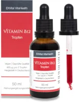 EXVital VitaHealth Vitamin B12 Methylcobalamin Tropfen hochdosiert von EXVital Vitahealth, 400 µg pro Tagesportion, 1.250 Tropfen in 50ml